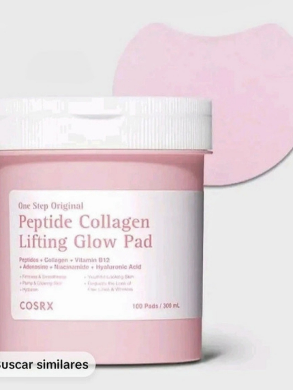COSRX One Step Original Peptide Collagen Lifting Glow Pad Pink NWT
